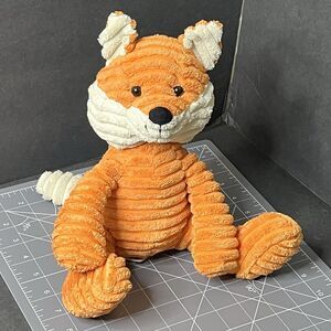 Apricot Lamb 9" Ribbed Orange Fox Plush Stuffed Animal Toy